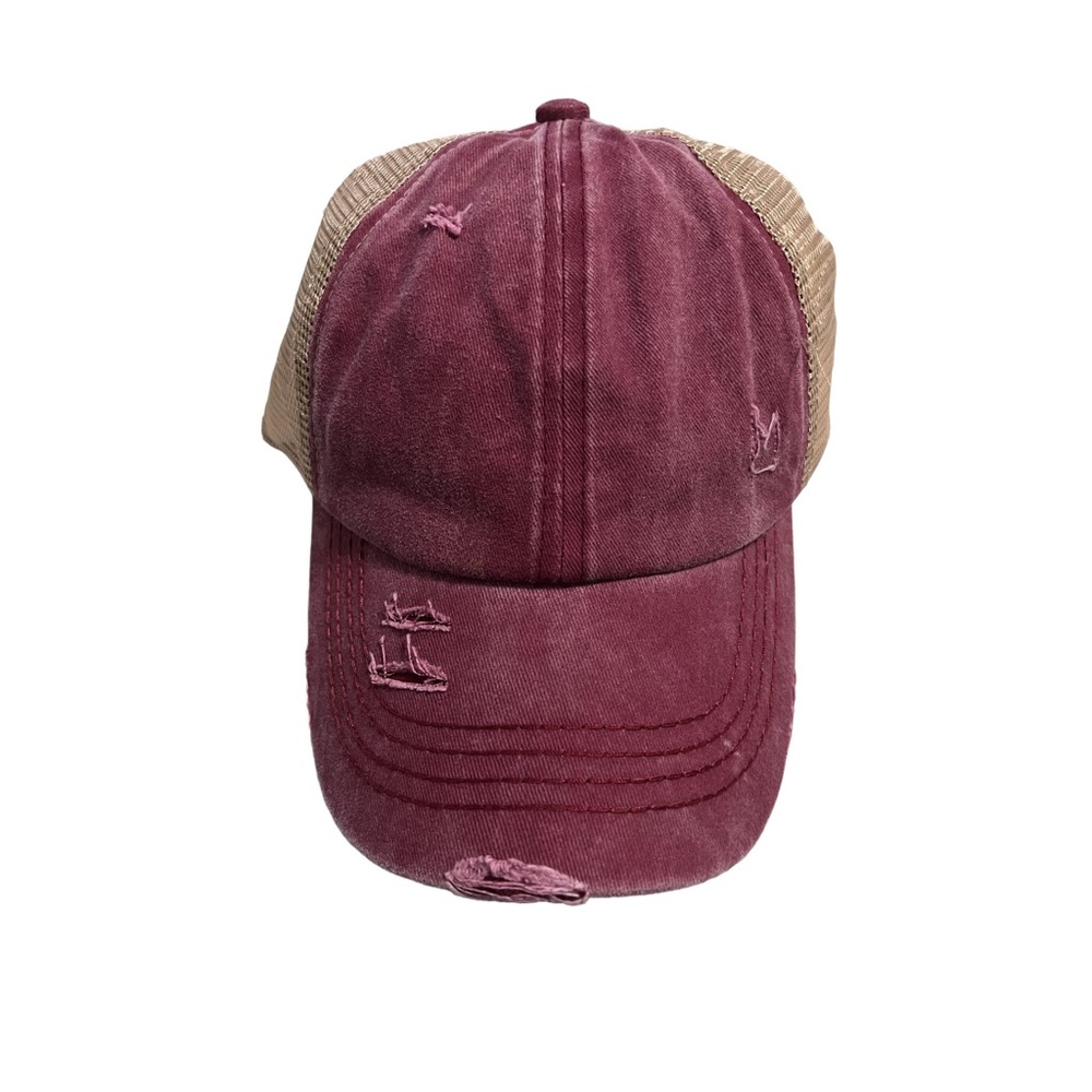 C.C. Ponytail Criss Cross Baseball Cap NWT